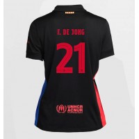 Camiseta Barcelona Frenkie de Jong #21 Segunda Equipación Replica 2024-25 para mujer mangas cortas